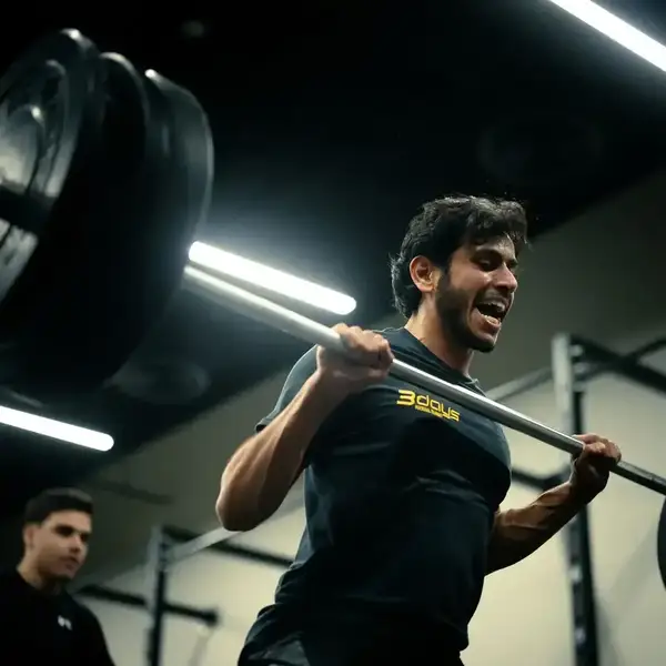 Men's weightlifting class at 3Days gym Riyadh